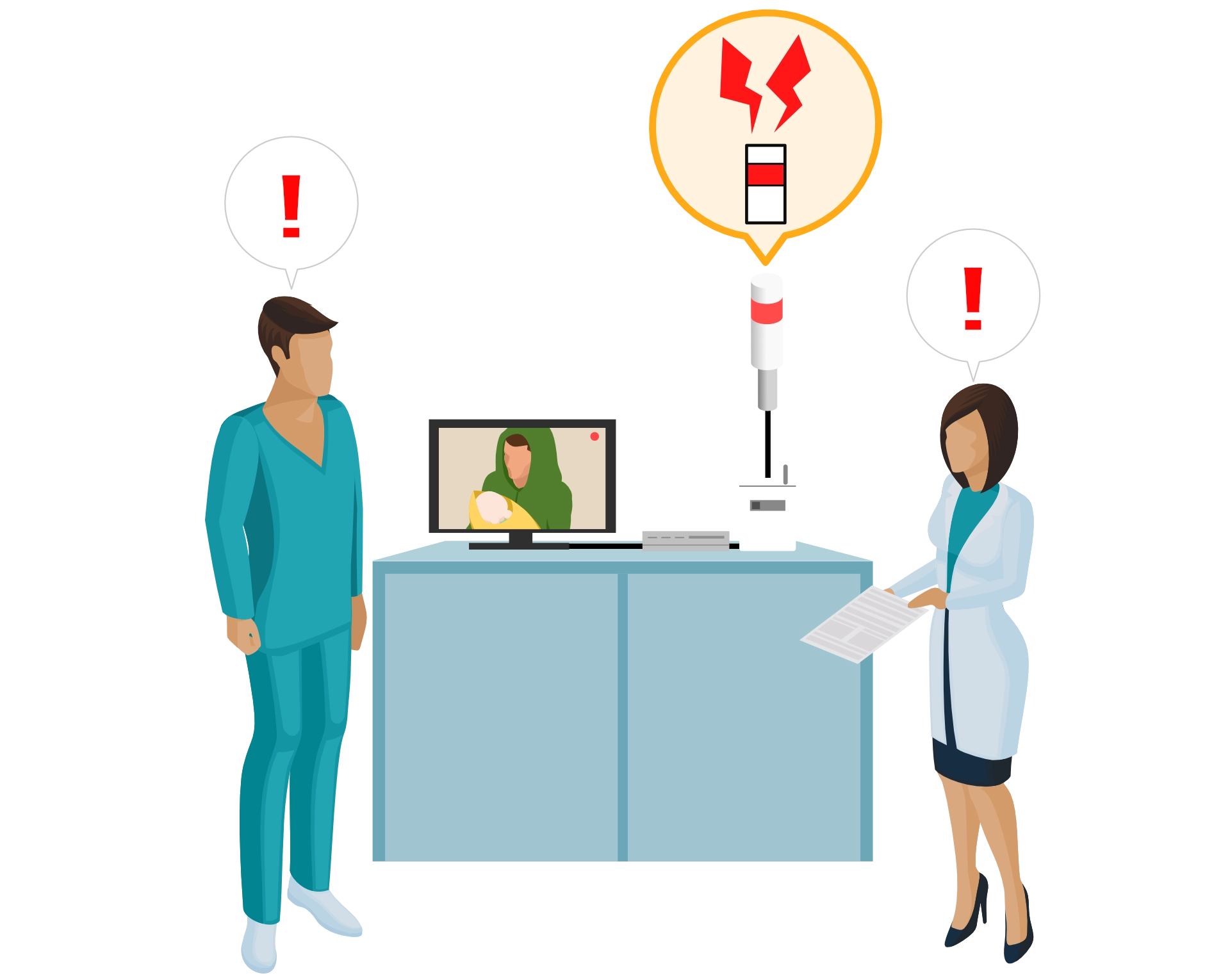 赤ちゃん連れ去り時に警報