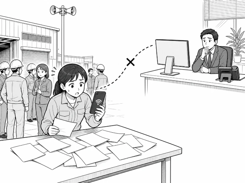 安否情報を本部と即時共有できない