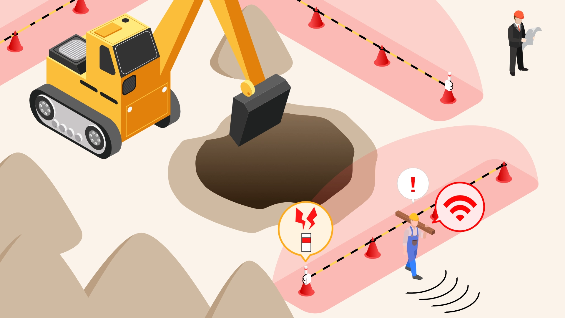 RFID危険エリア接近警報「バートリガー」の仕組み