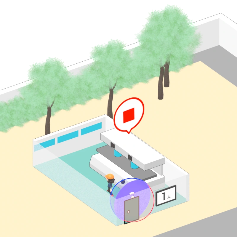 危険エリア入室監視システム